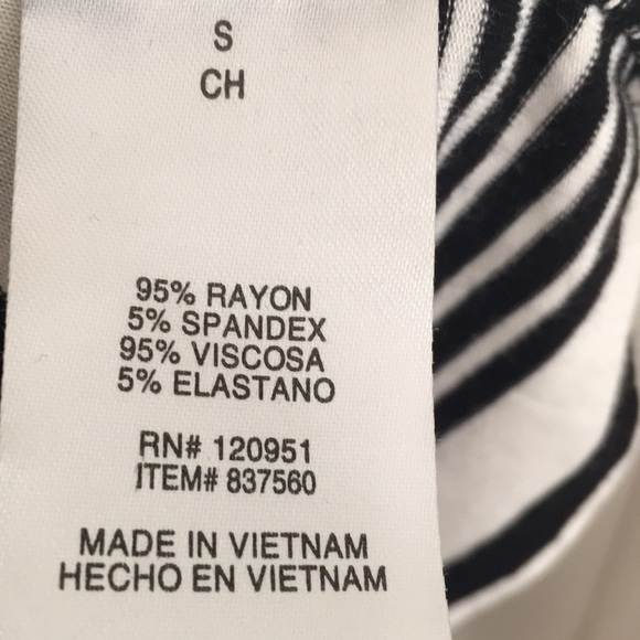 Olive & Oak Women’s Dress S Stripes Black White Sleeveless Long Cinched waist - Picture 5 of 9